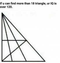 Ako vidite više od 18 trouglova na ovoj slici, onda ste genije! (POSTER)
